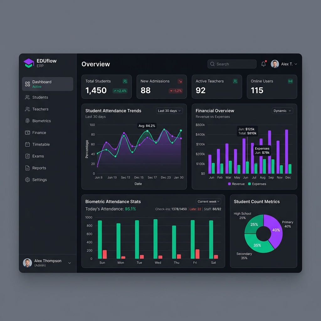 Admin Dashboard UI Mockup
