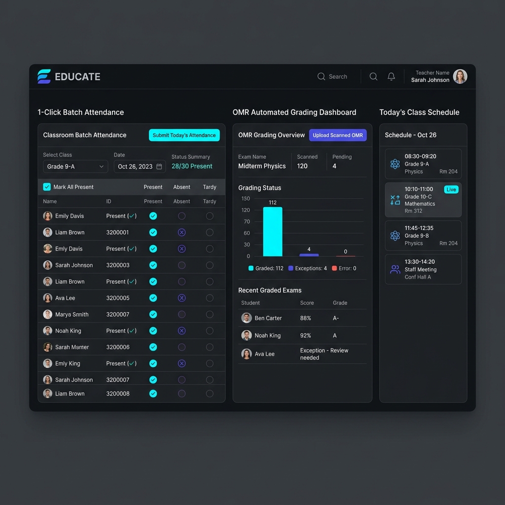 Staff & Teacher Portal Mockup